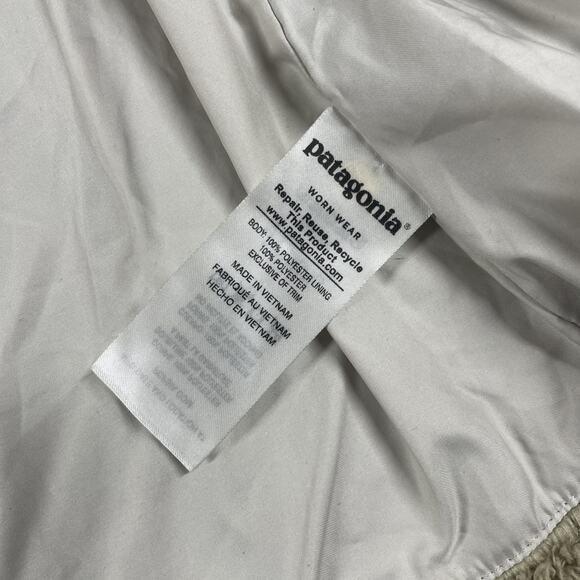 Patagonia Jacket Womens Small Los Gatos Teddy Fleece Zip Lined Tan - Picture 6 of 14